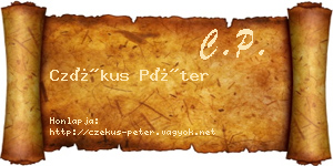 Czékus Péter névjegykártya