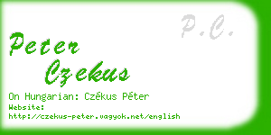 peter czekus business card